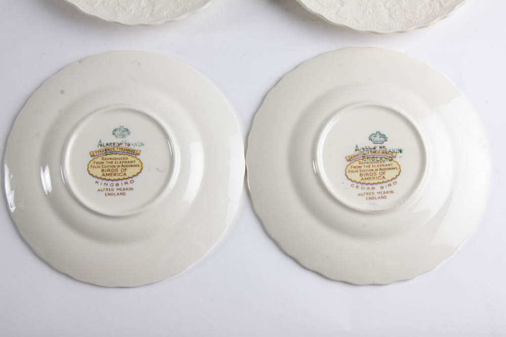 Collection of Alfred Meakin "Birds Of America" English China