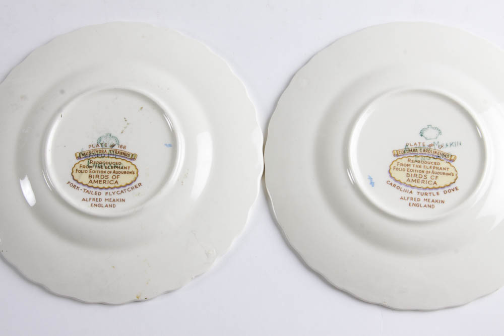 Collection of Alfred Meakin "Birds Of America" English China