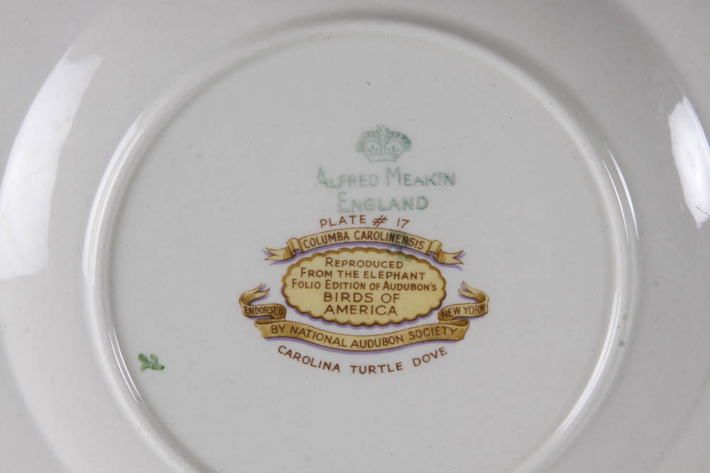 Collection of Alfred Meakin "Birds Of America" English China