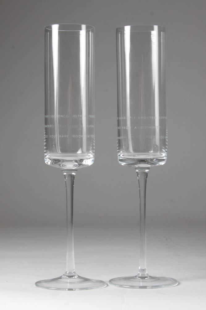 Set of 2 Kate Spade Champagne Flutes