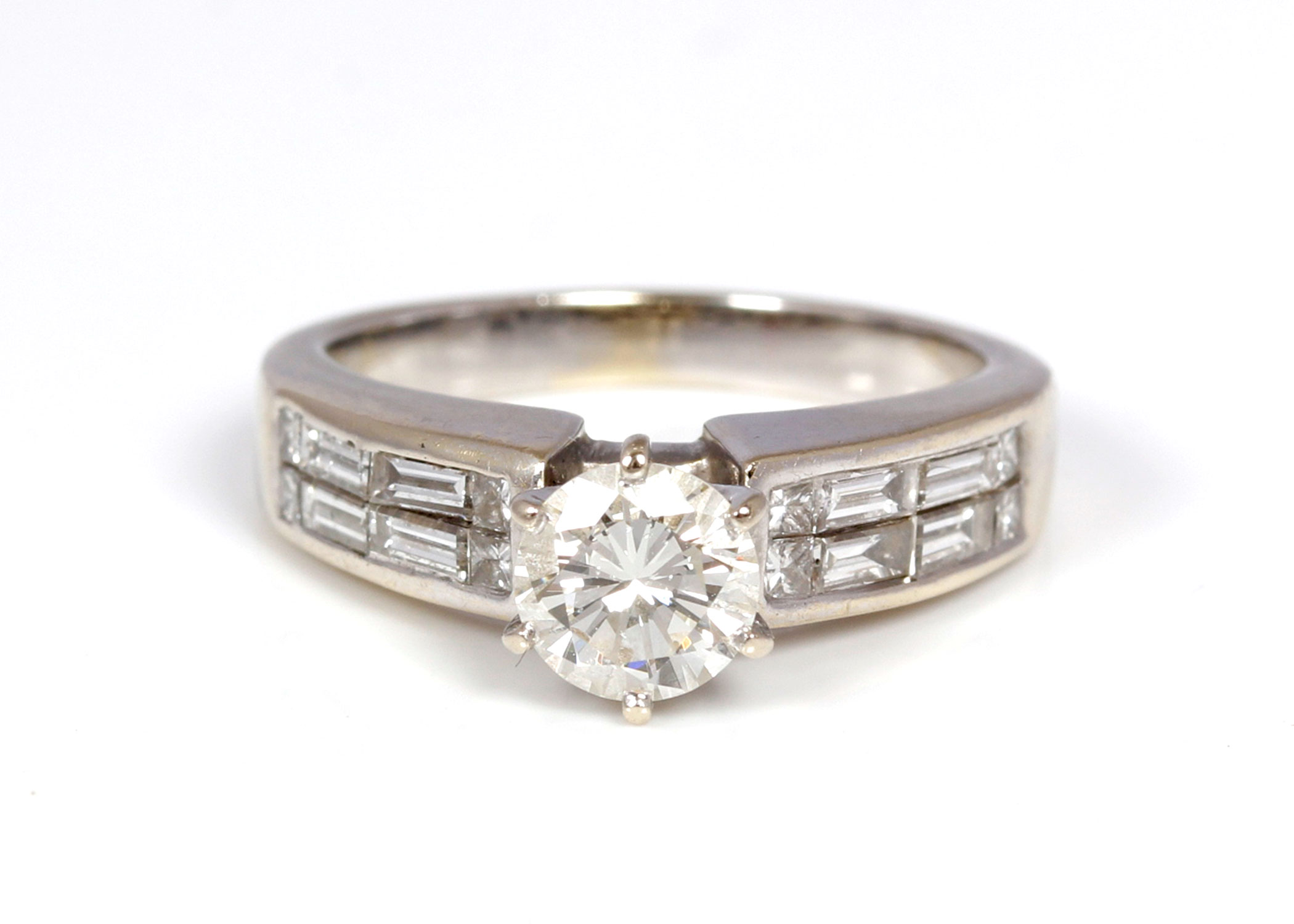 18K White Gold and Diamond Engagement Ring