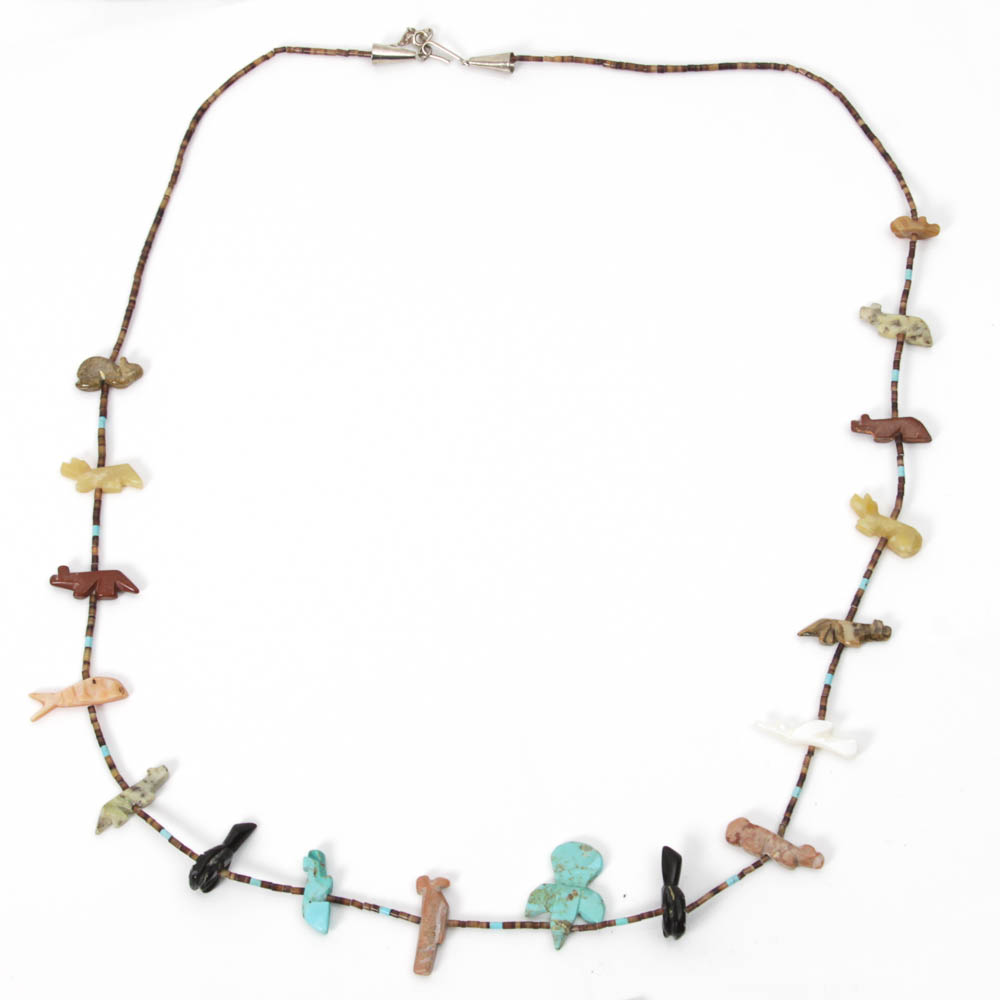 Native American Style Fetish Necklace