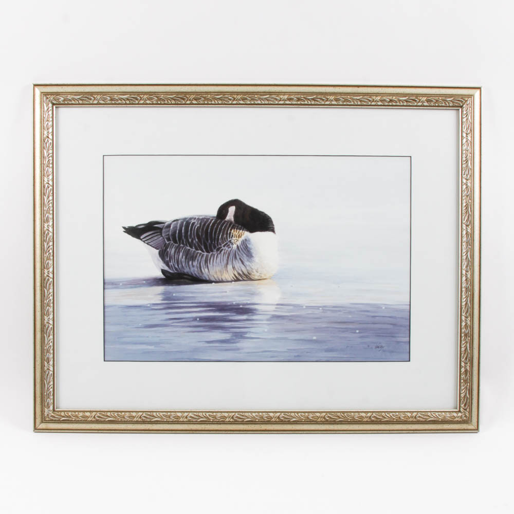 Original Watercolor Painting of Goose