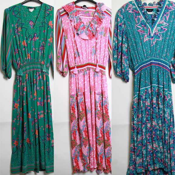 Trio of Vintage Diane Freis Dresses