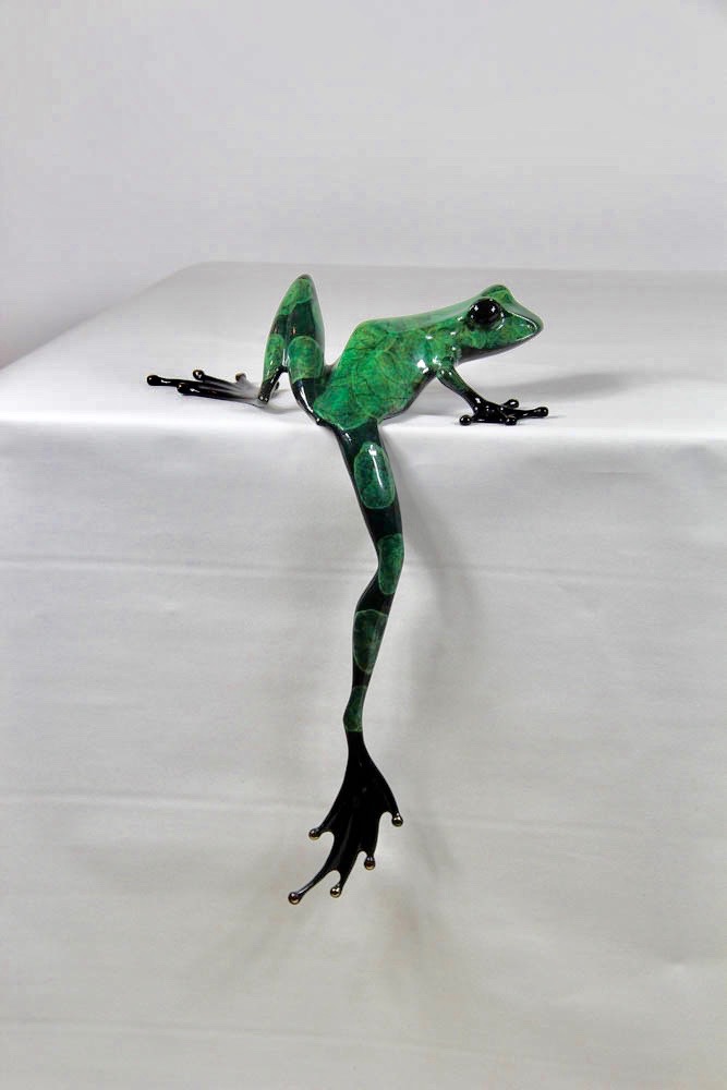 "Frogman" Tim Cotterill Limited Edition Bronze Frog Sculpture