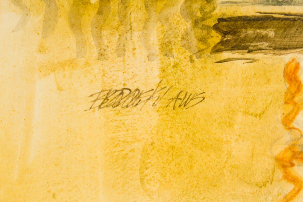 Richard Brzozowski Watercolor "Harbor"