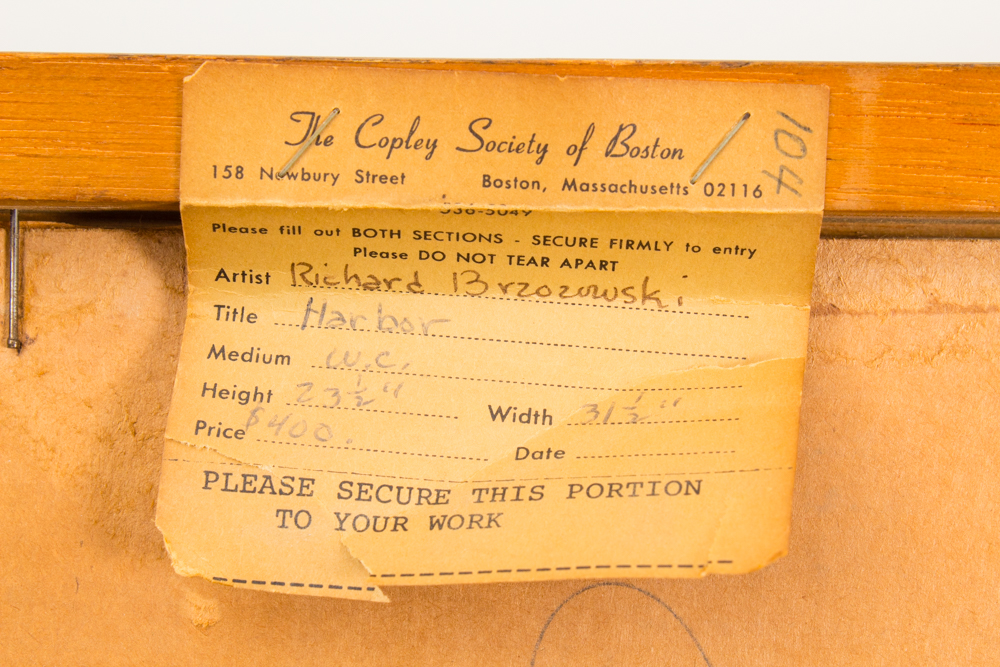 Richard Brzozowski Watercolor "Harbor"