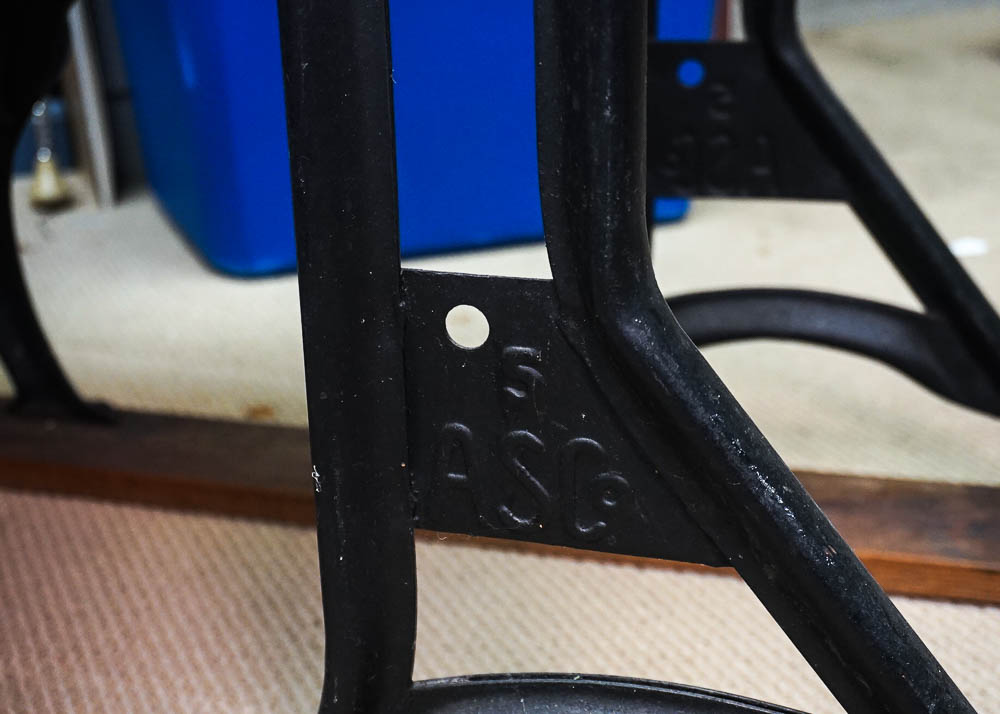 Vintage Cast Iron and Wood School Desk