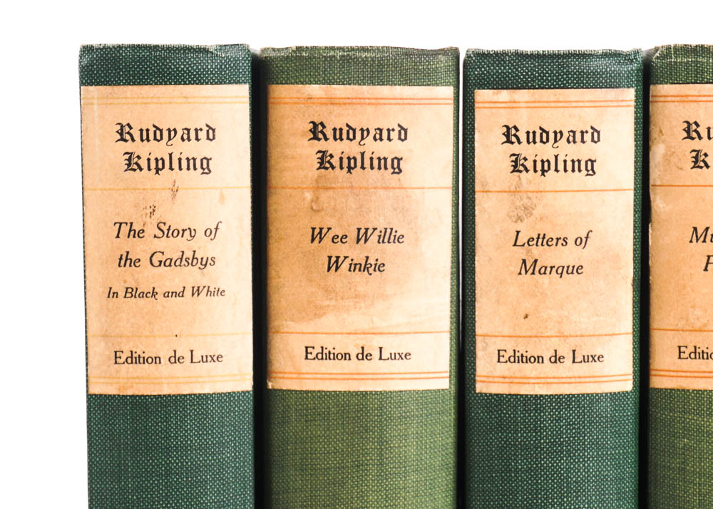 Rudyard Kipling Works, Jefferson Press, 191?s, Six Volume Set