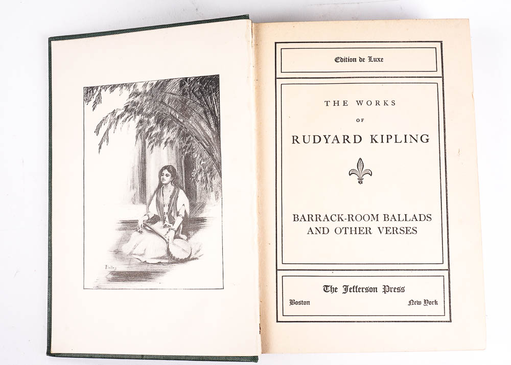 Rudyard Kipling Works, Jefferson Press, 191?s, Six Volume Set