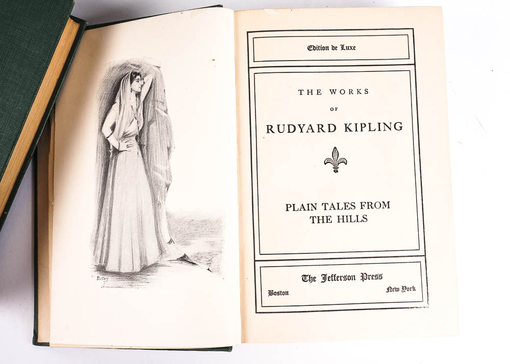 Rudyard Kipling Works, Jefferson Press, 191?s, Six Volume Set
