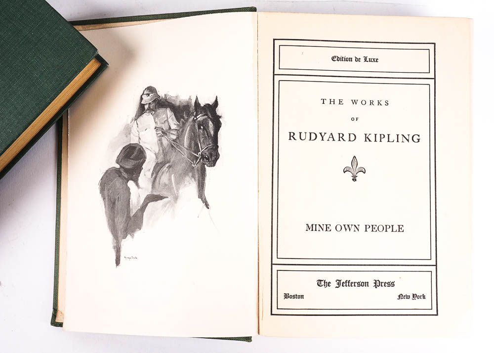 Rudyard Kipling Works, Jefferson Press, 191?s, Six Volume Set