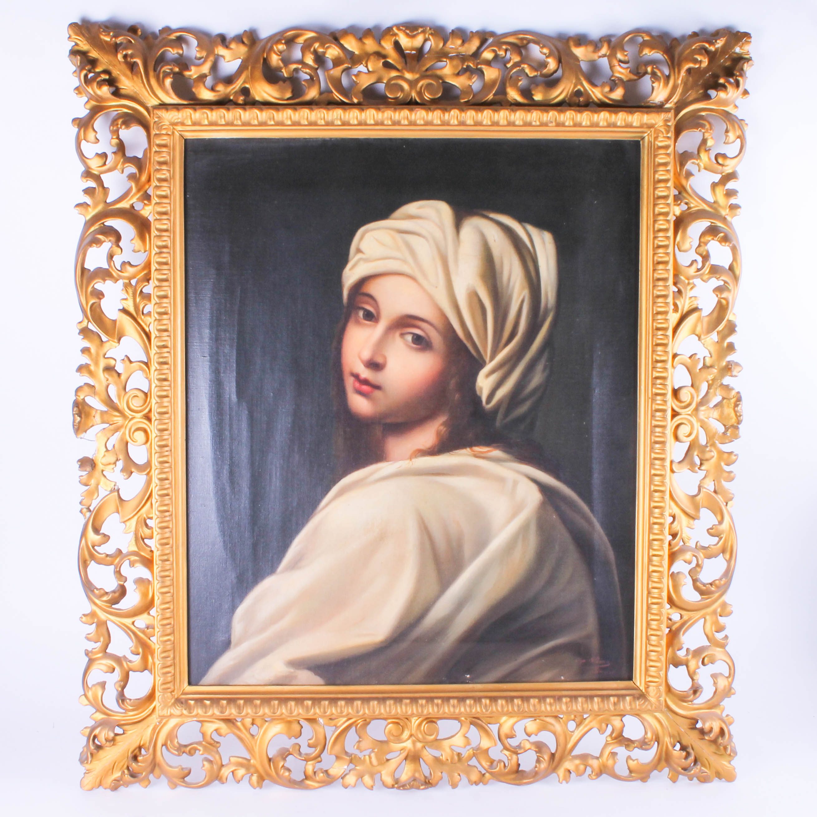 Early 20th-Century Oil Painting "Portrait of Beatrice Cenci" After Guido Reni