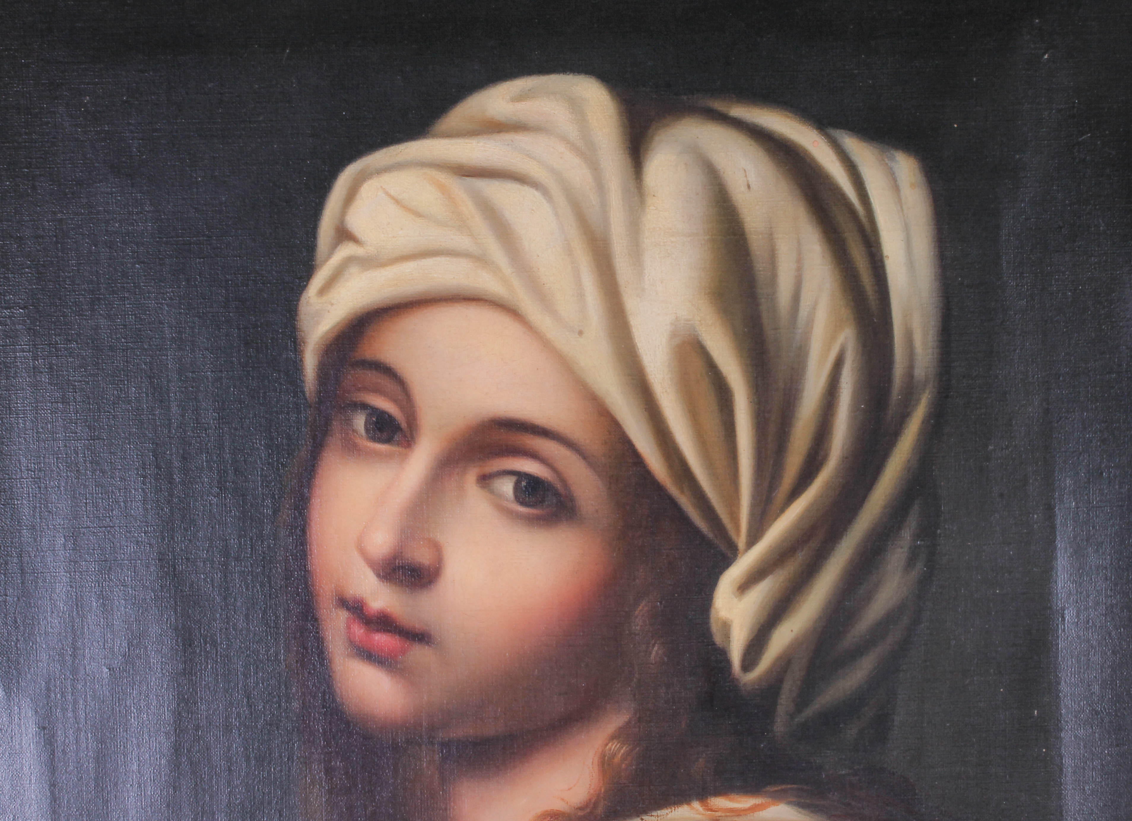 Early 20th-Century Oil Painting "Portrait of Beatrice Cenci" After Guido Reni