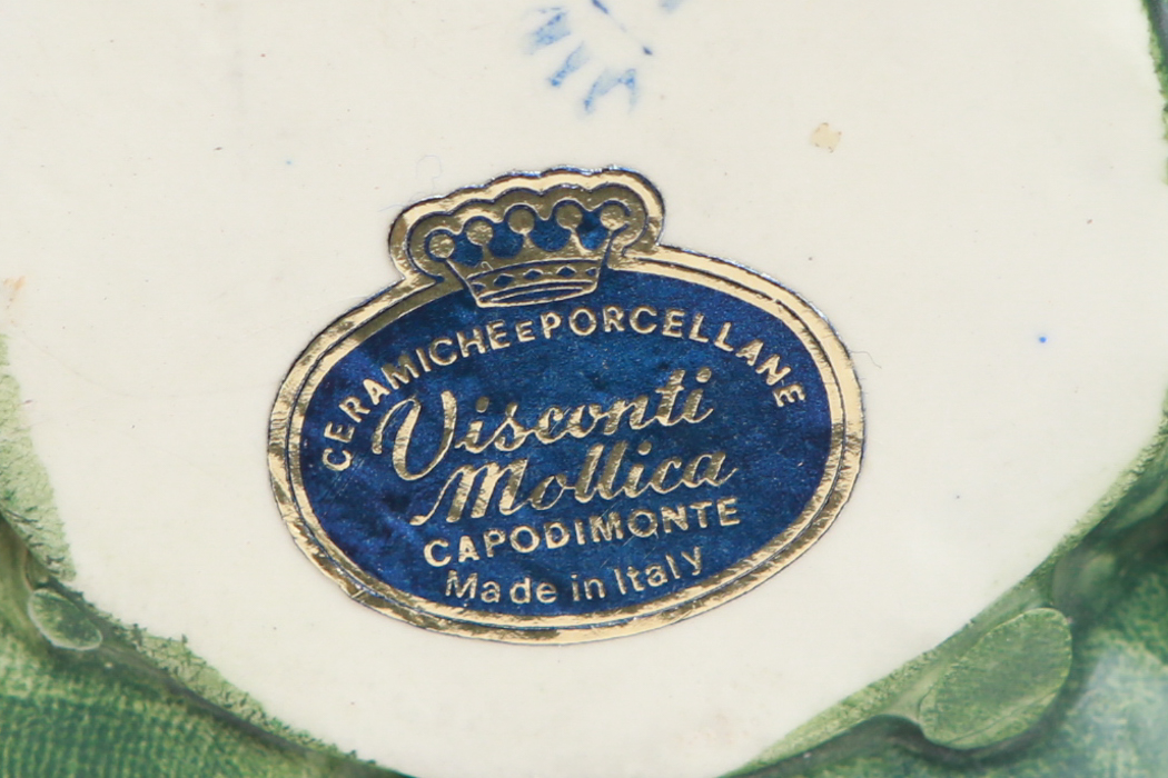 Vintage Visconti Mollica  Capodimonte Porcelain Candle Holder