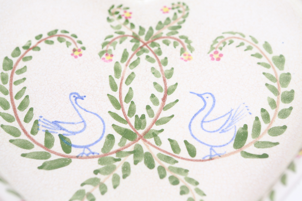 Vintage Amnion Heart Stoneware Dish