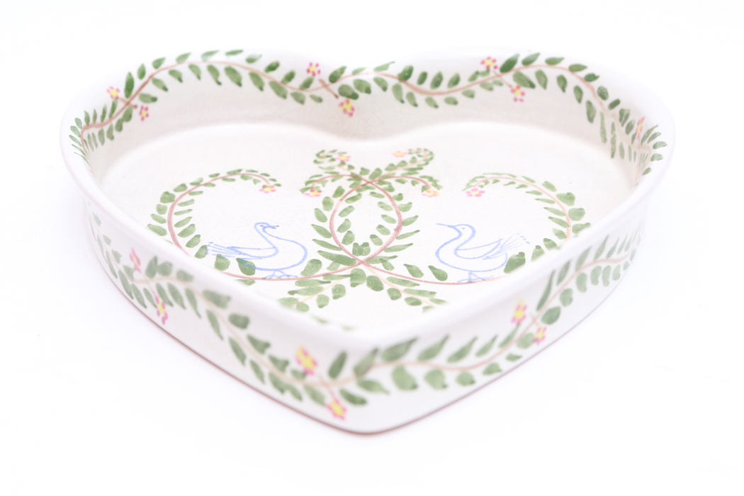 Vintage Amnion Heart Stoneware Dish