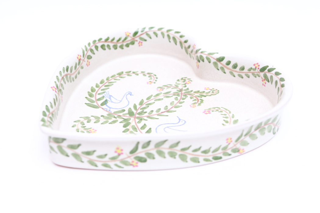 Vintage Amnion Heart Stoneware Dish