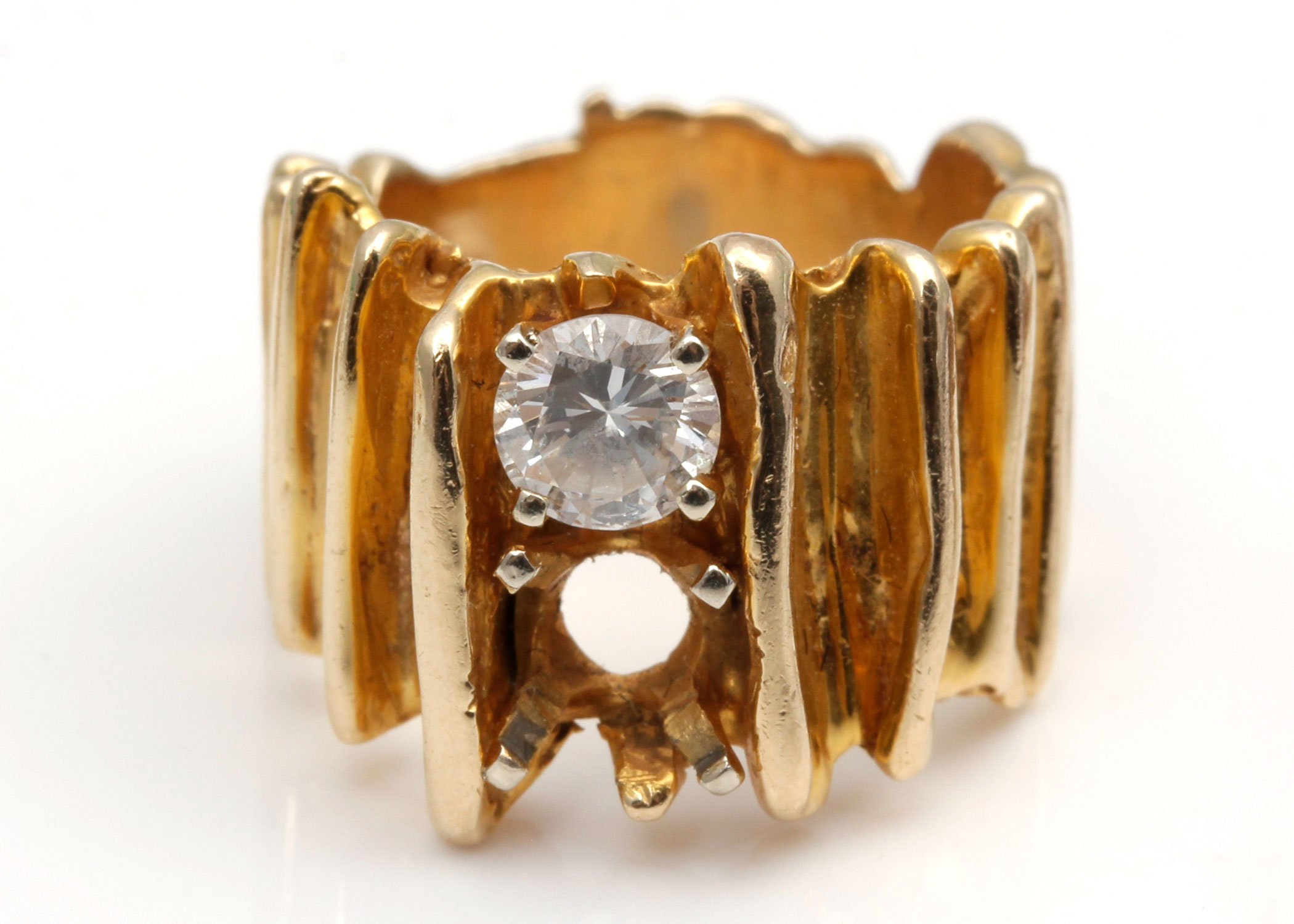 Collection of 14K Yellow Gold Diamond Jewelry