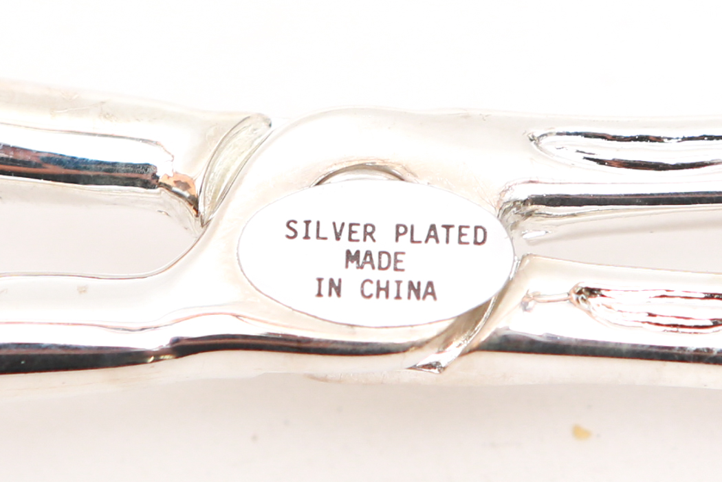 Vintage Pressed Glass Two Tier Serving Tray