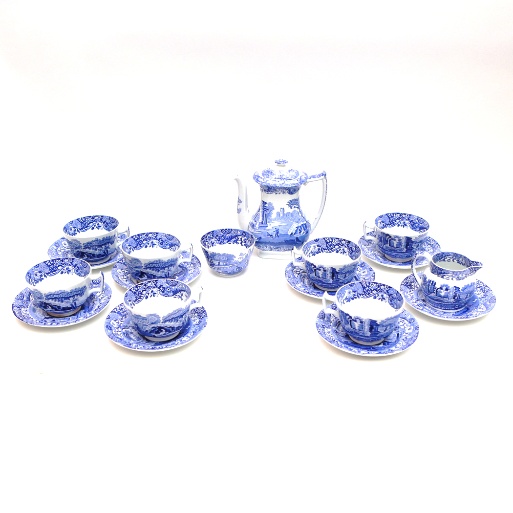Vintage Copeland Spode "Blue Italian" Tea Set