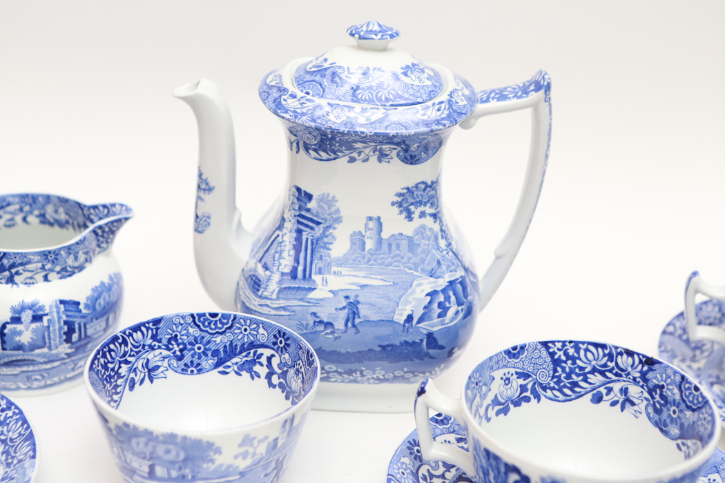 Vintage Copeland Spode "Blue Italian" Tea Set