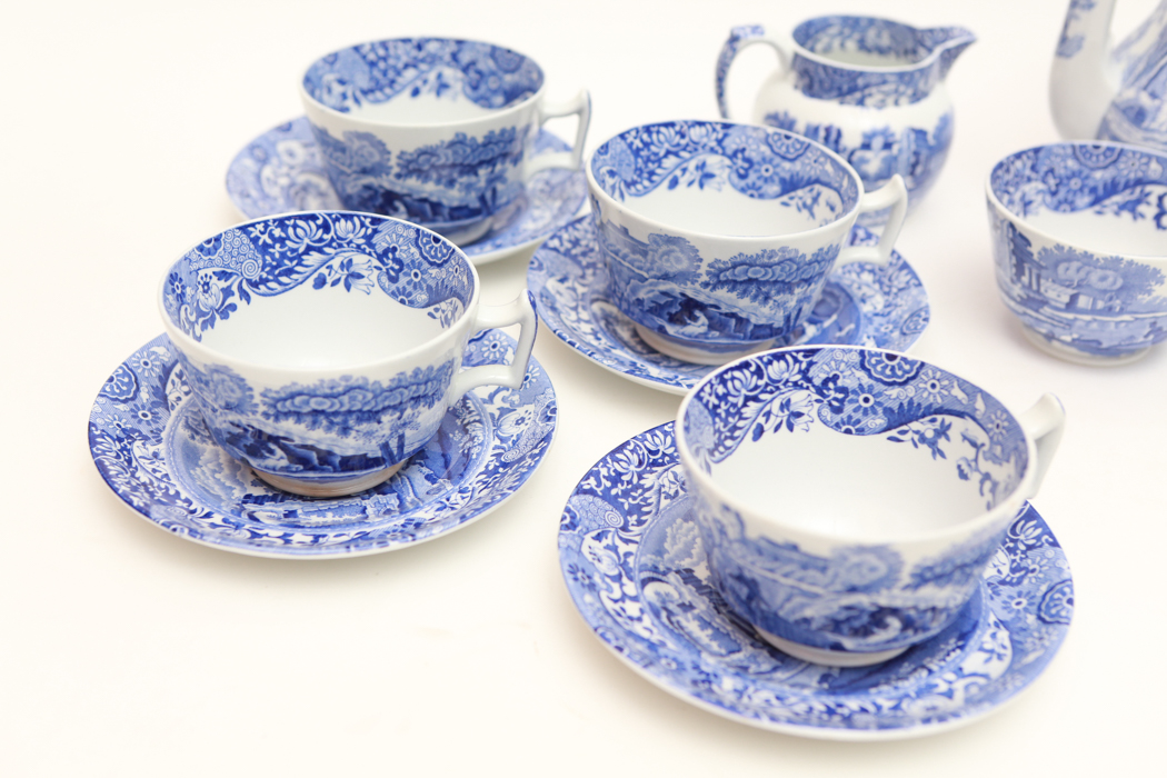 Vintage Copeland Spode "Blue Italian" Tea Set