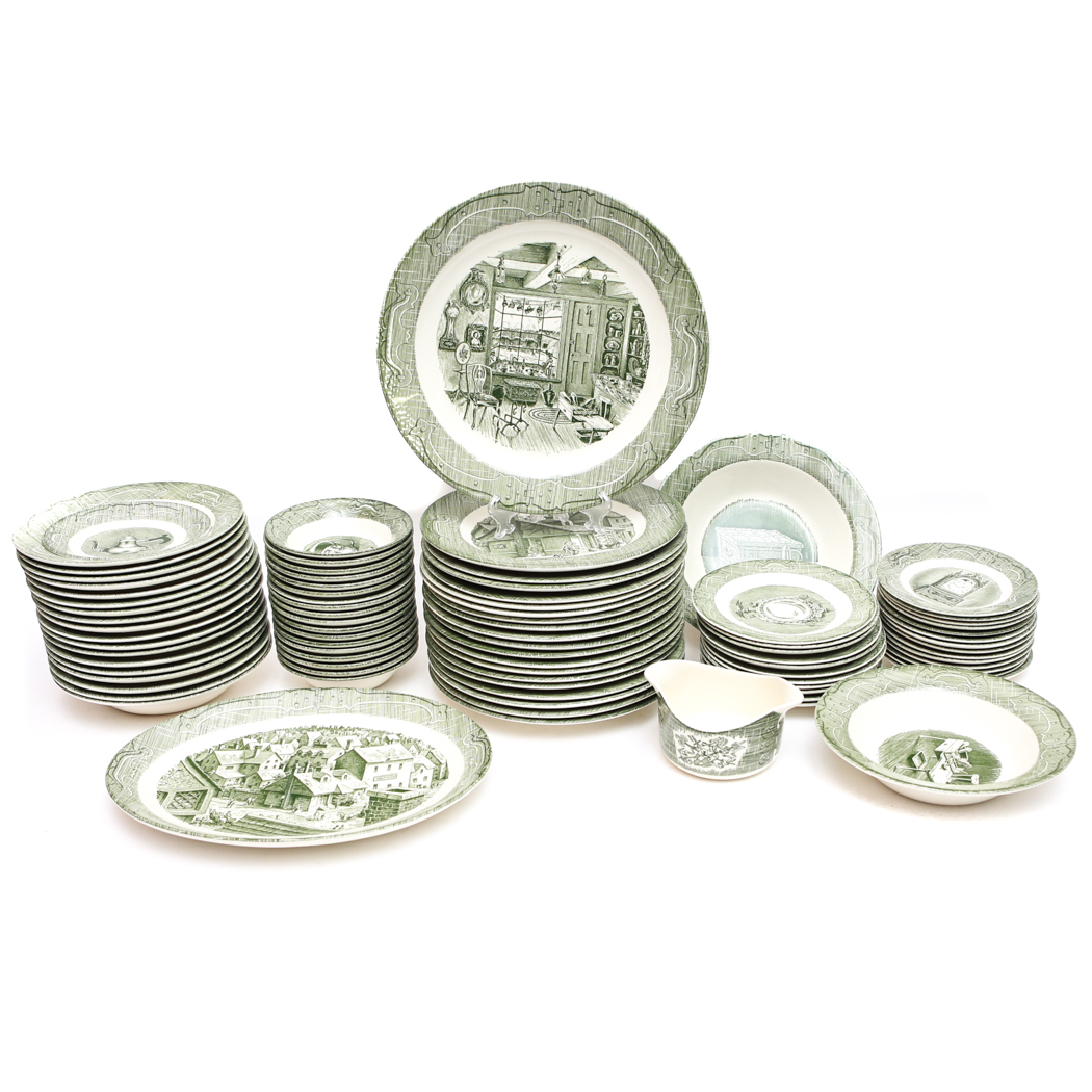 Collection of Reproduction Royal "The Old Curiosity Shop" Dinnerware