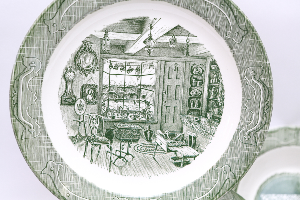 Collection of Reproduction Royal "The Old Curiosity Shop" Dinnerware