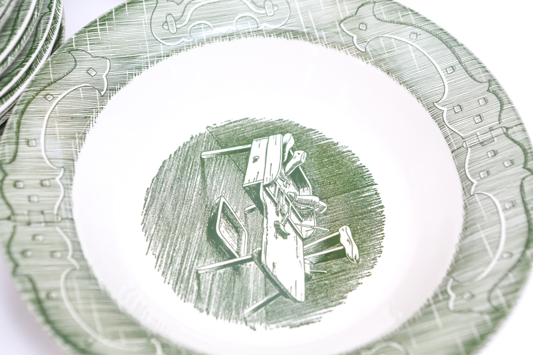 Collection of Reproduction Royal "The Old Curiosity Shop" Dinnerware