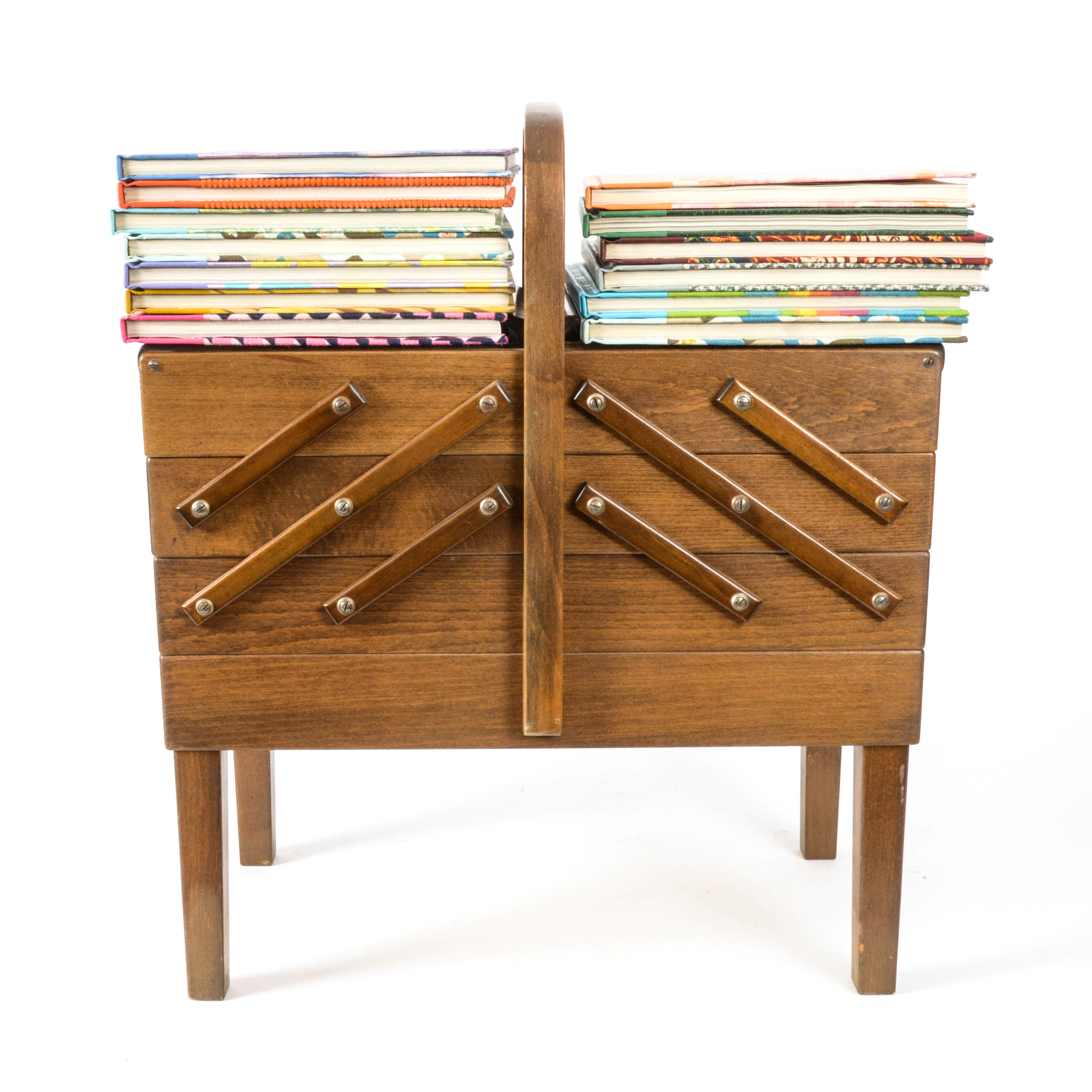 Strommen Bruck Hamar Sewing Chest and Collection of Sewing Books