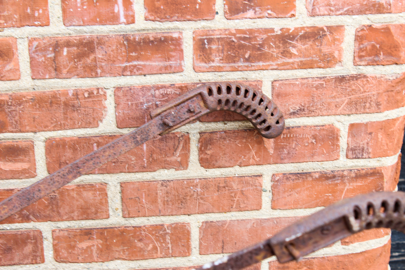 Antique Cast Iron and Bent Steel Garden Plow