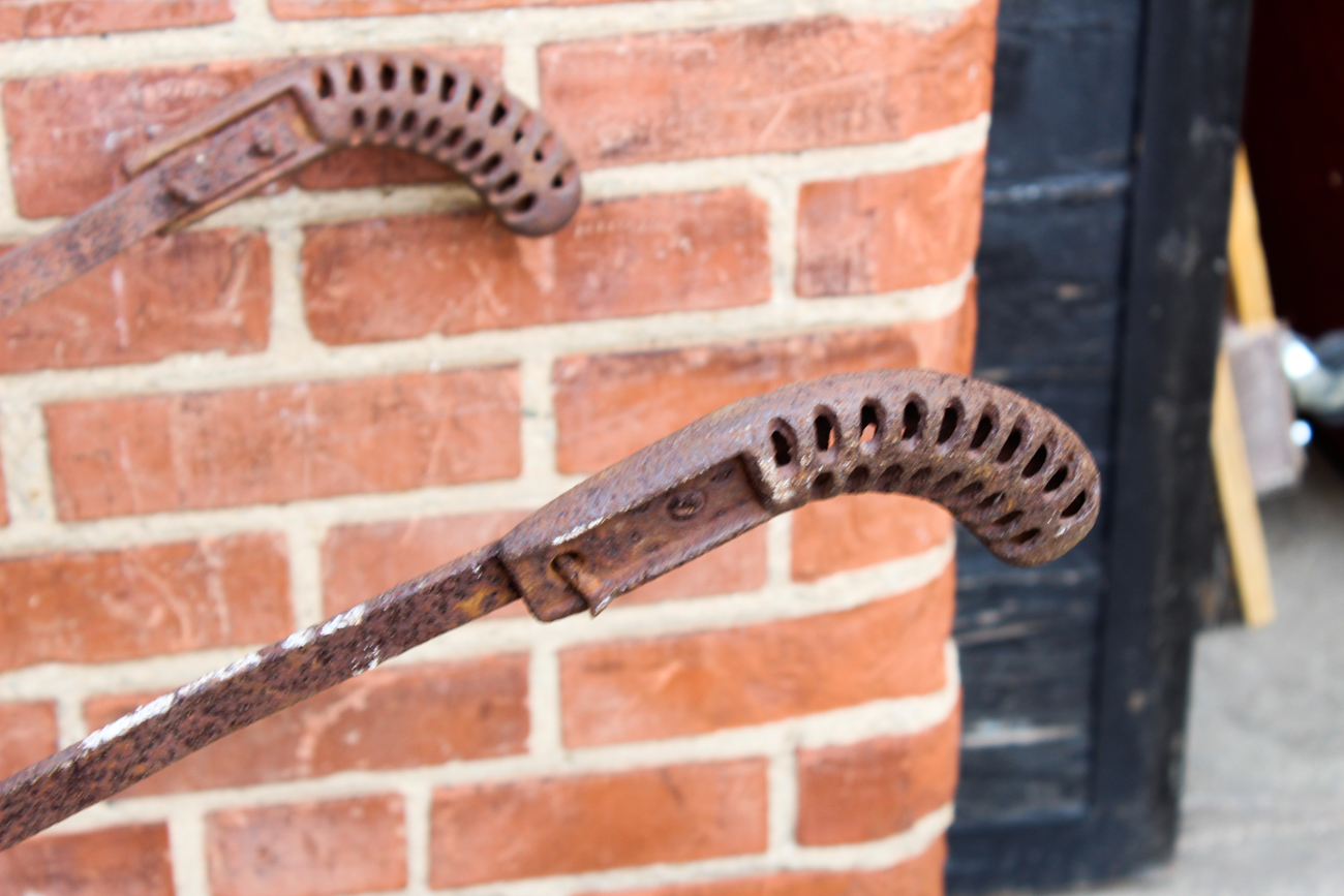 Antique Cast Iron and Bent Steel Garden Plow