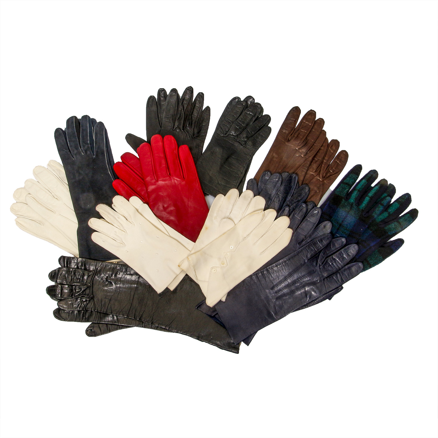 Collection of Vintage Leather Gloves Including Christian Dior