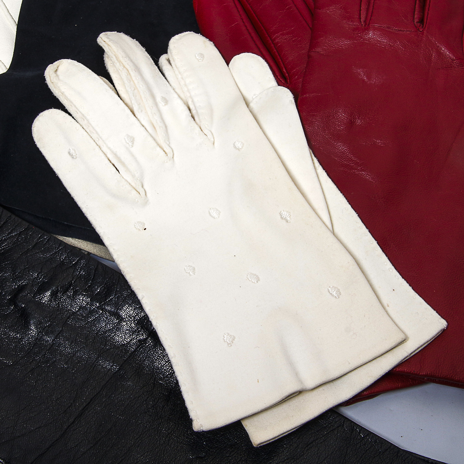 Collection of Vintage Leather Gloves Including Christian Dior