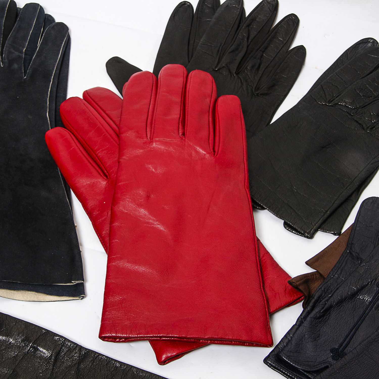 Collection of Vintage Leather Gloves Including Christian Dior
