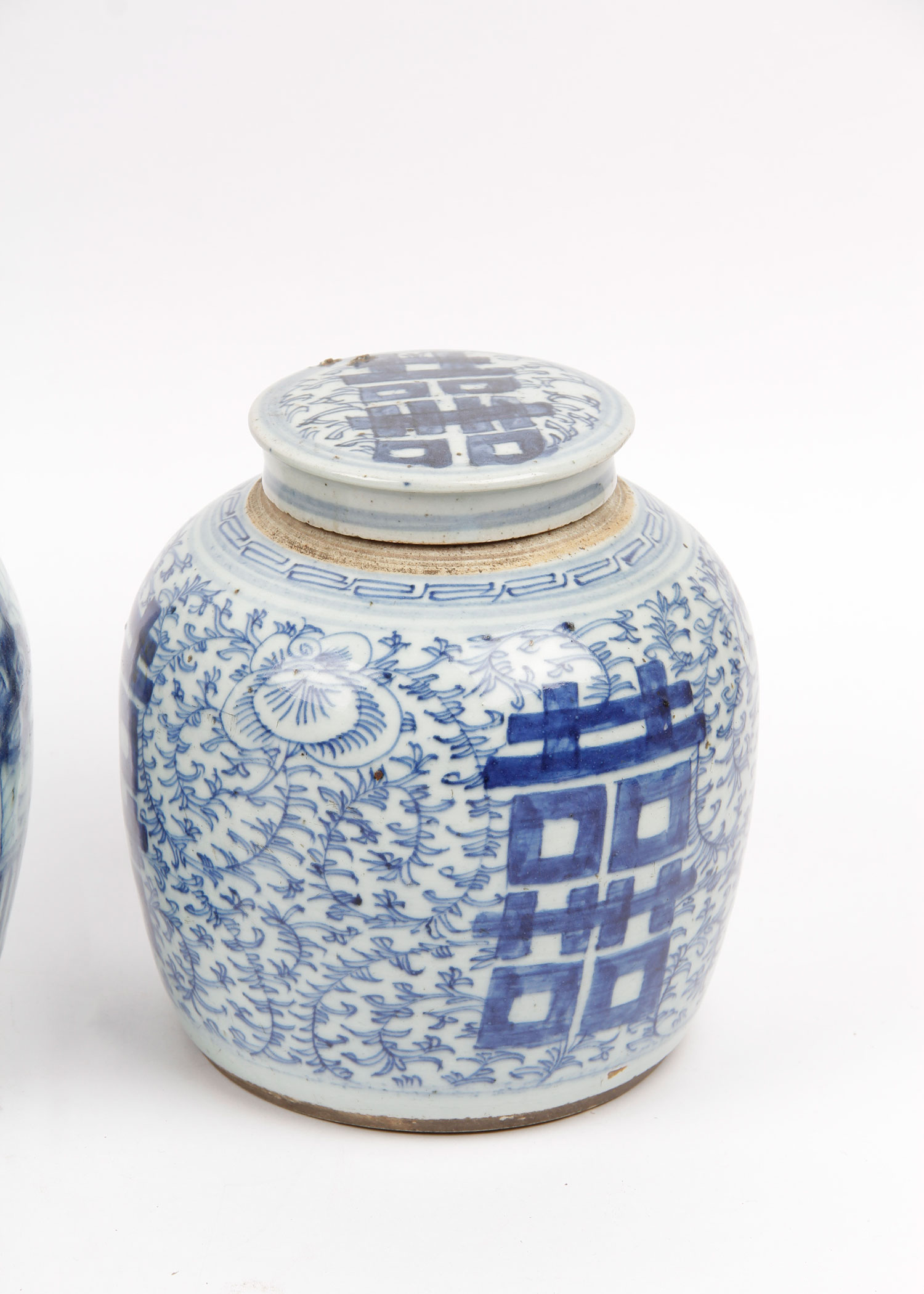 Set of Three Chinese Porcelain Ginger Jars