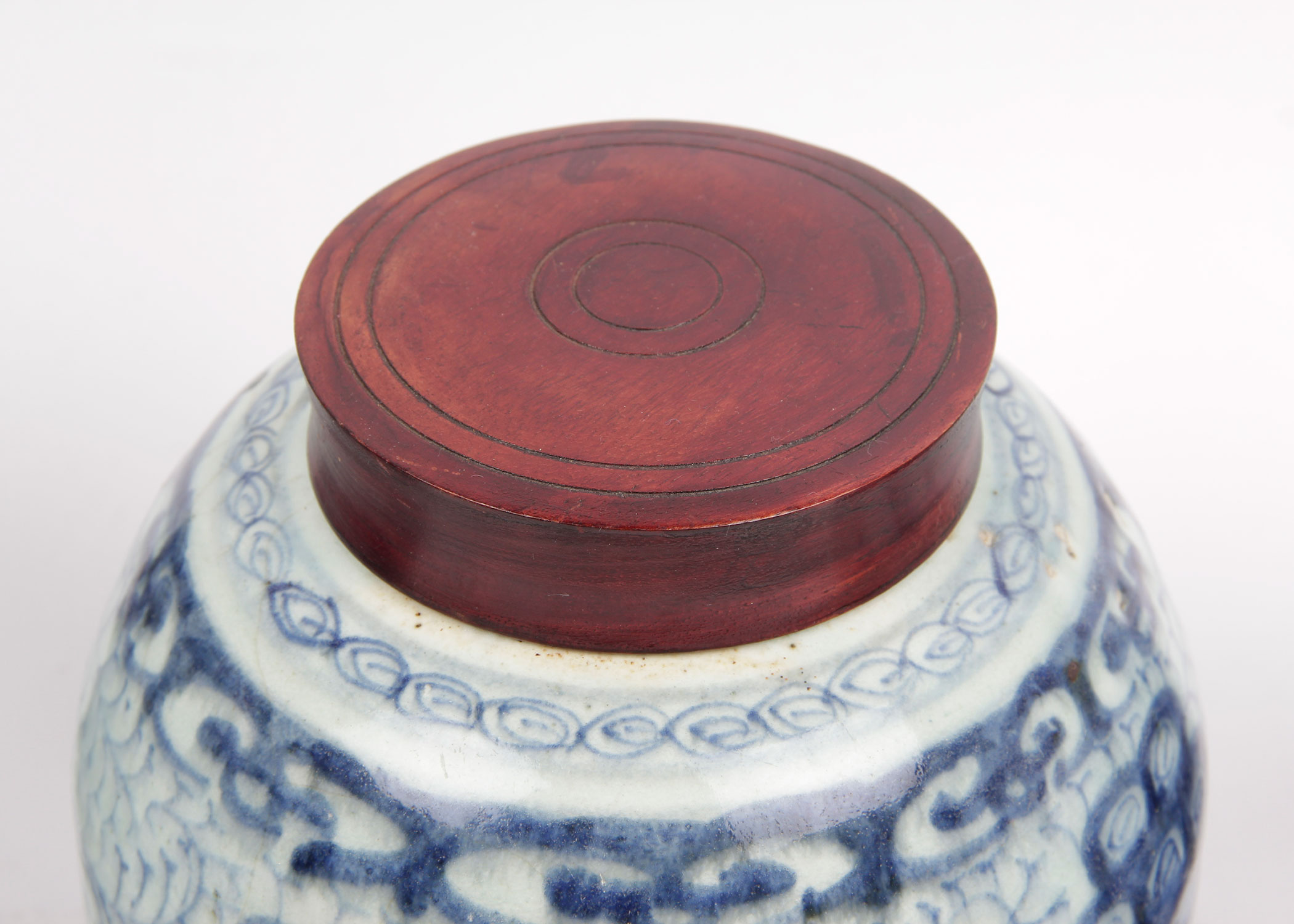 Set of Three Chinese Porcelain Ginger Jars