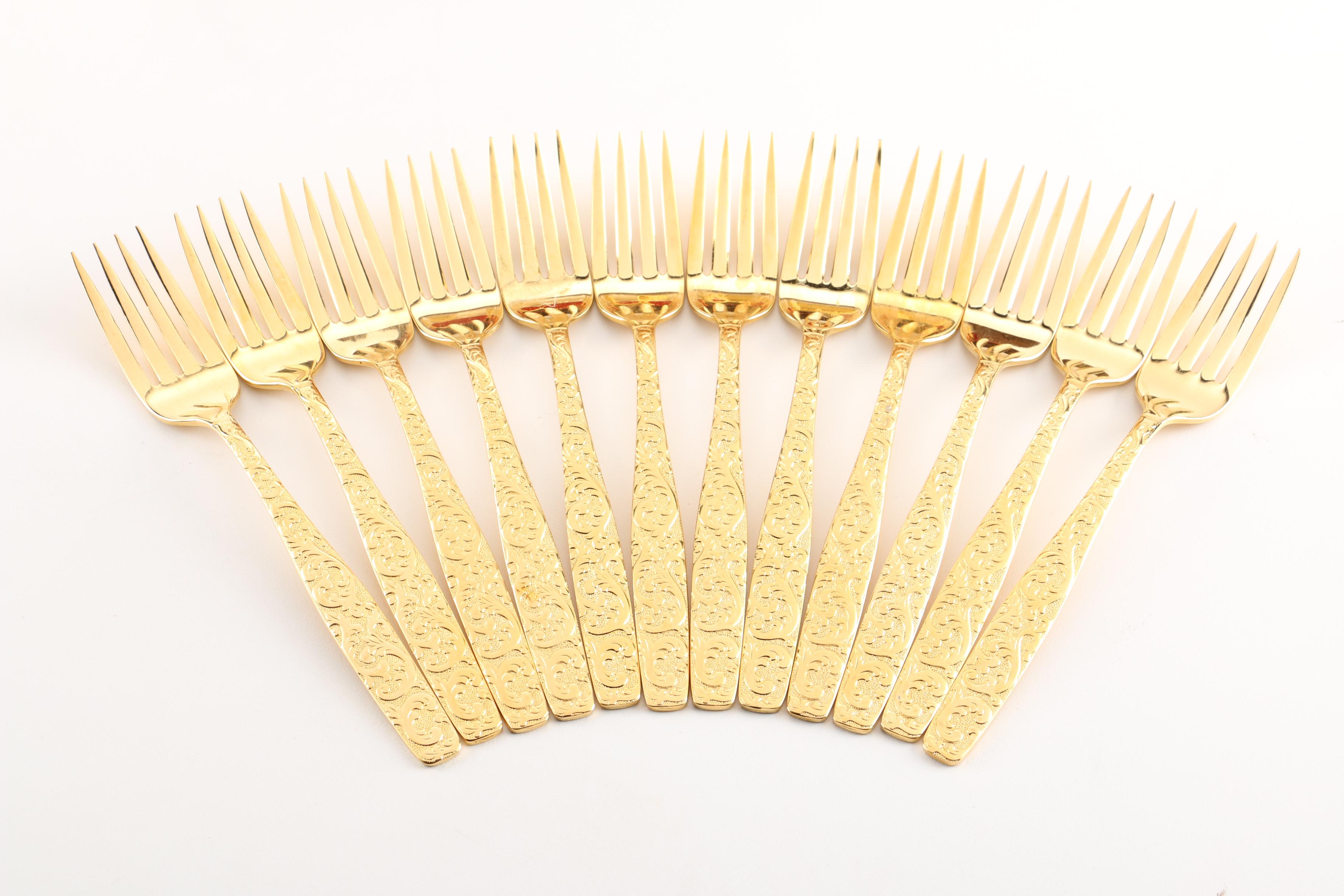Set of "Americana Golden Heritage" Flatware