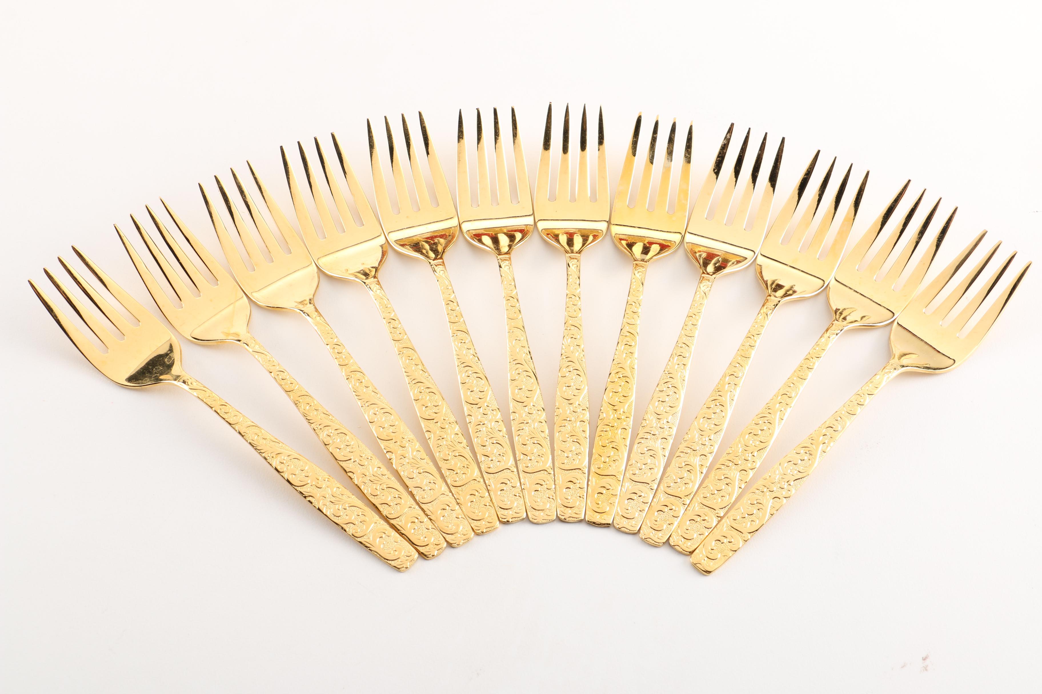 Set of "Americana Golden Heritage" Flatware