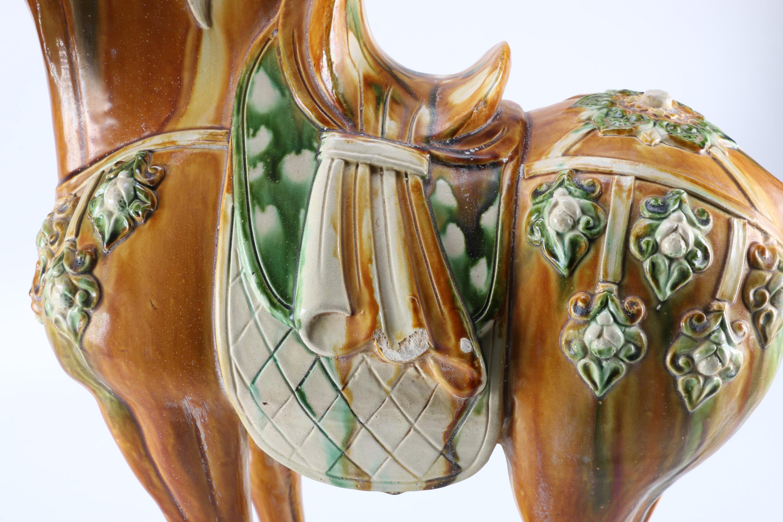 Chinese Ceramic Tang Dynasty Style Horse Sculpture