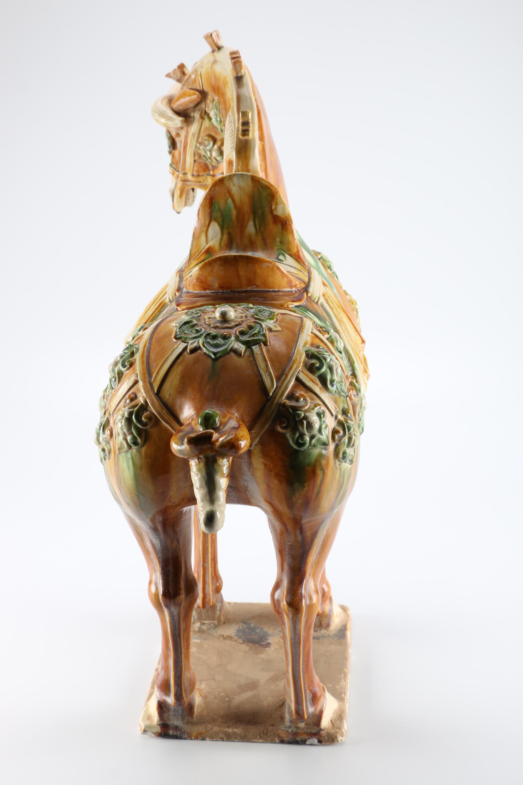 Chinese Ceramic Tang Dynasty Style Horse Sculpture
