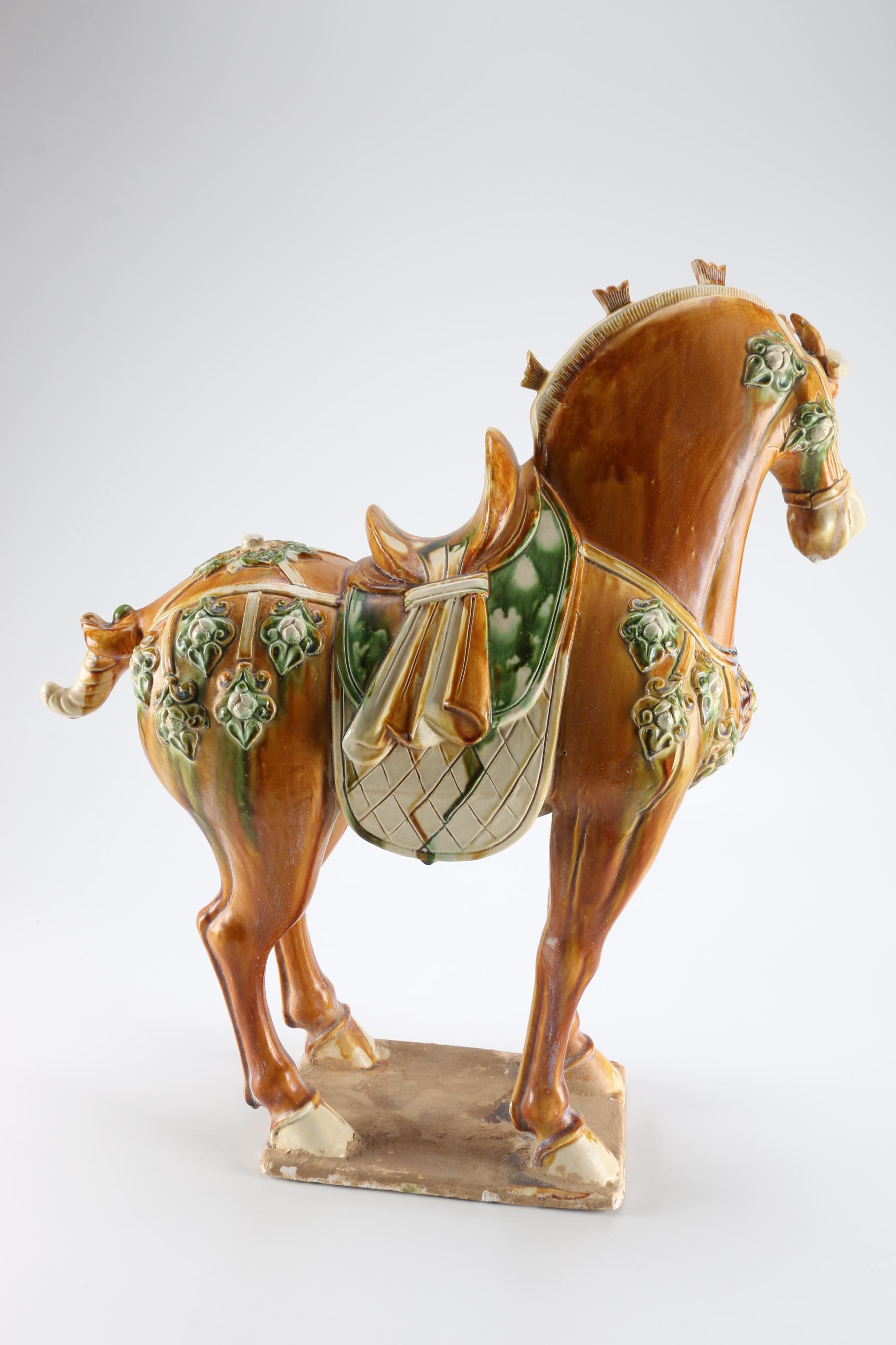 Chinese Ceramic Tang Dynasty Style Horse Sculpture