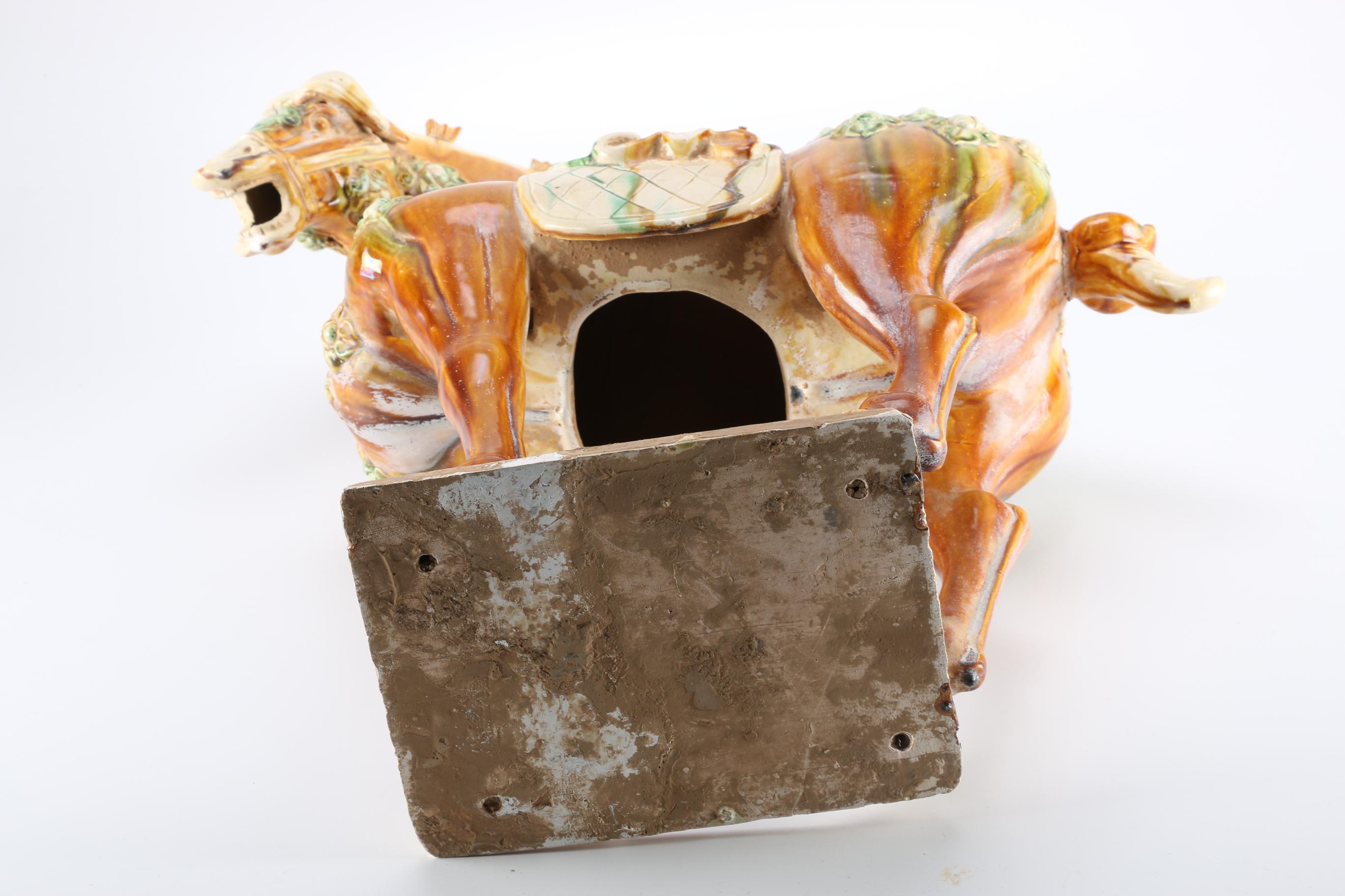 Chinese Ceramic Tang Dynasty Style Horse Sculpture