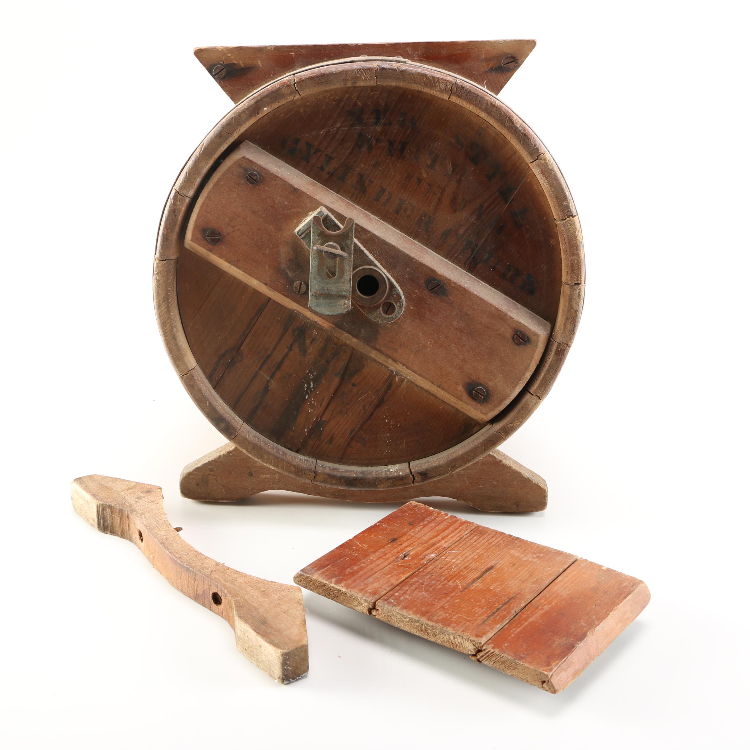 White Cedar Cylinder Churn