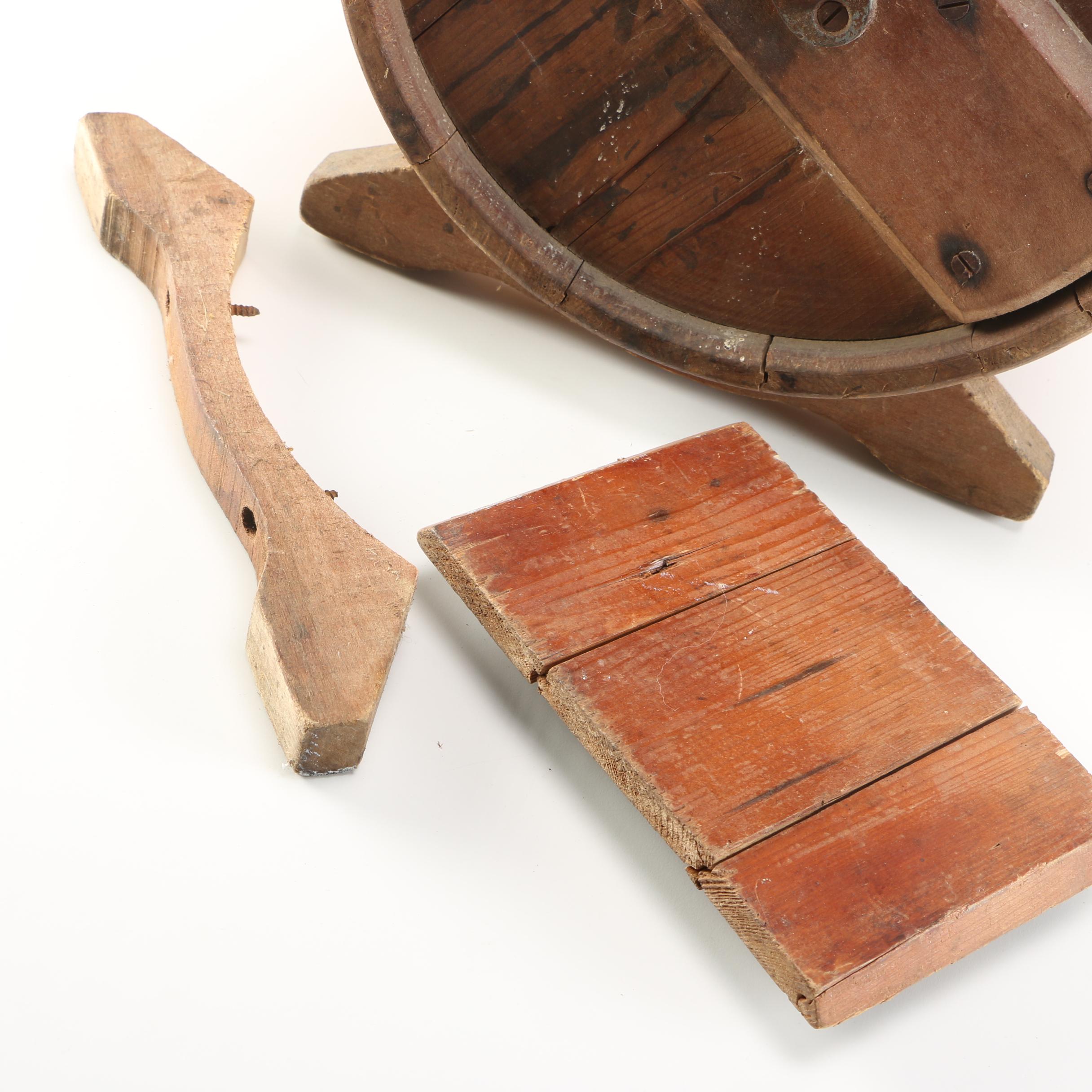 White Cedar Cylinder Churn