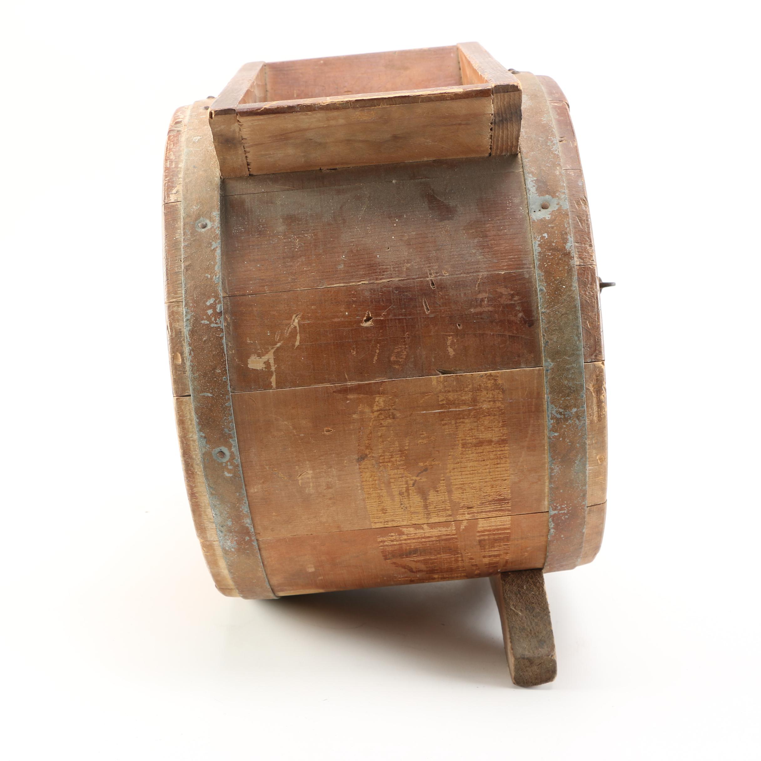 White Cedar Cylinder Churn