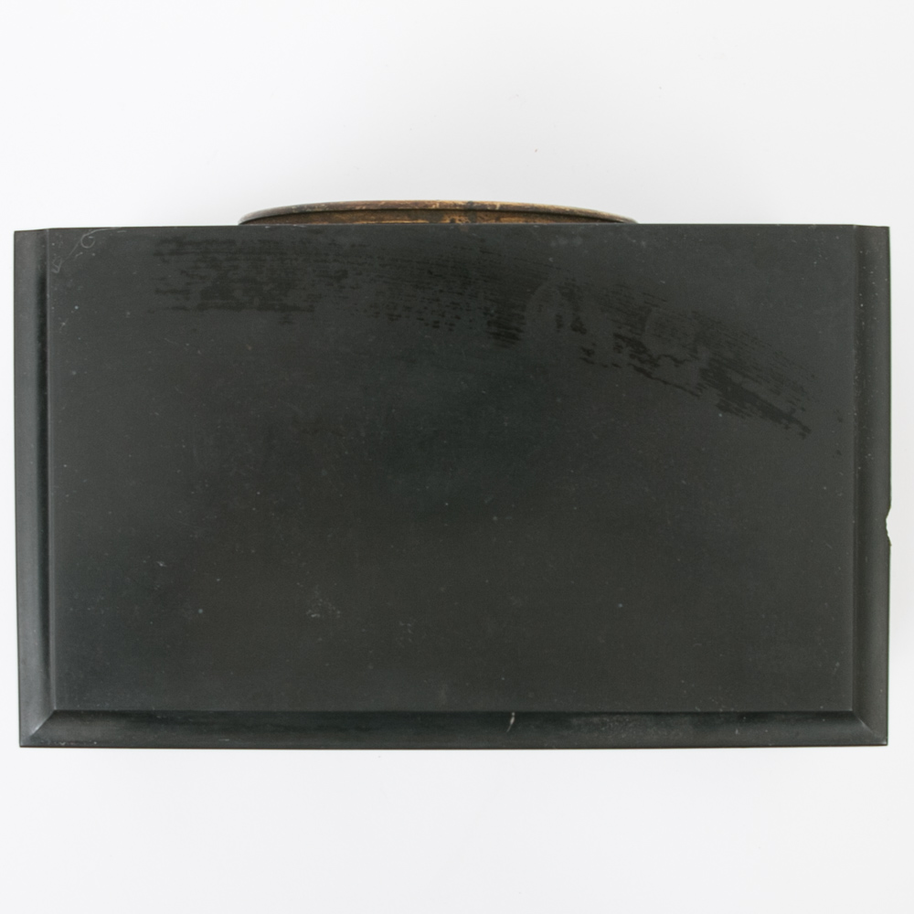 Vintage Japy Freres Black Slate Clock