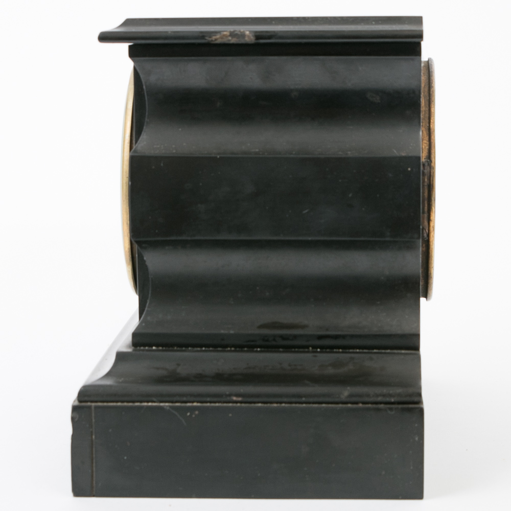 Vintage Japy Freres Black Slate Clock