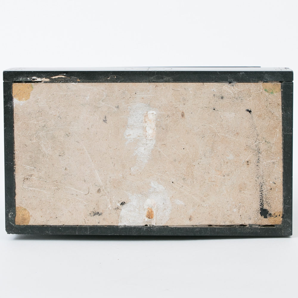 Vintage Japy Freres Black Slate Clock